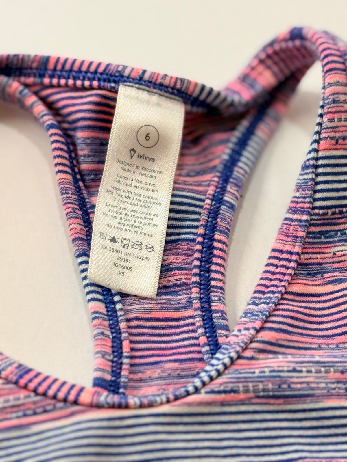Ivivva Racerback Tank Top Size 6