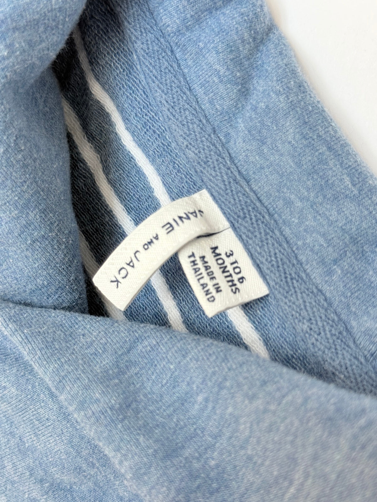 Janie and Jack Blue Stripe Romper 3-6M