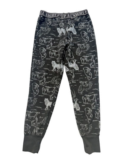 George Wolf Print Fleece Pajama Size 6