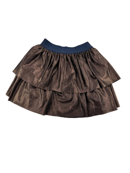 B.Nosy Metallic Bronze Tiered Skirt Size 8