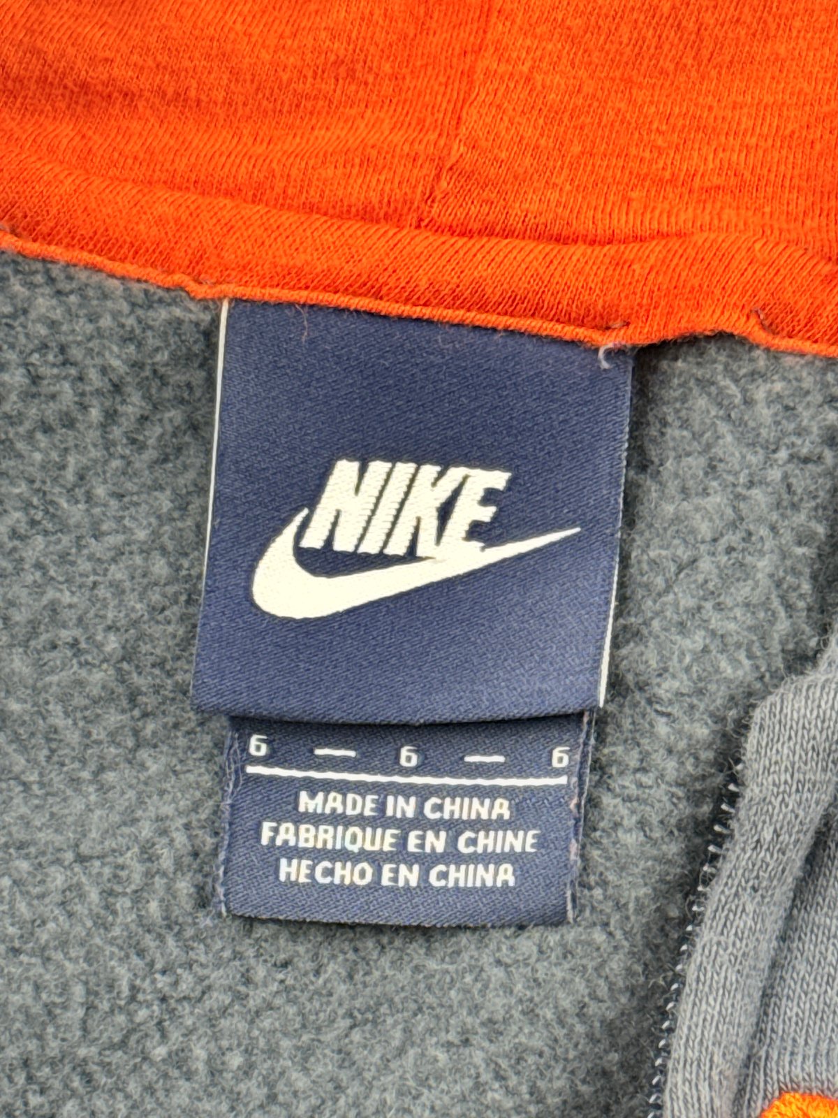 Nike Gray Zip-Up Hoodie Size 6