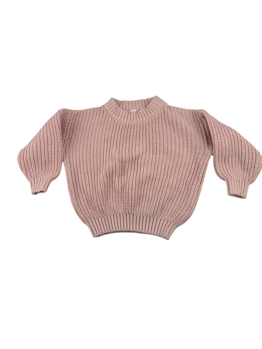 Rococo Pink Chunky Knit Sweater 18M