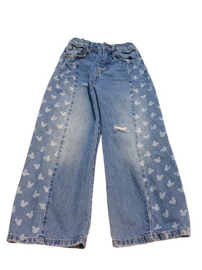 Zara Disney Mickey Mouse Wide Leg Jeans Size 10