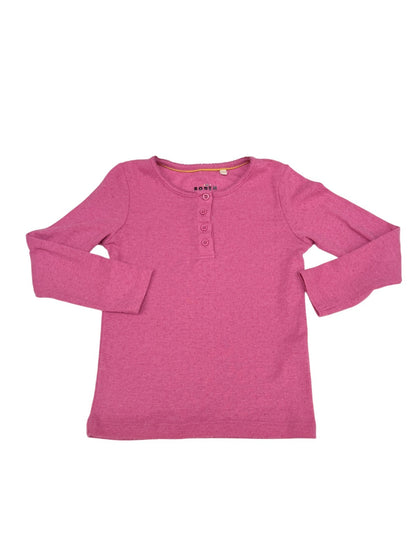 Mini Boden Pink Pointelle Top 5-6y