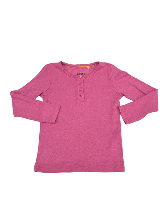 Mini Boden Pink Pointelle Top 5-6y