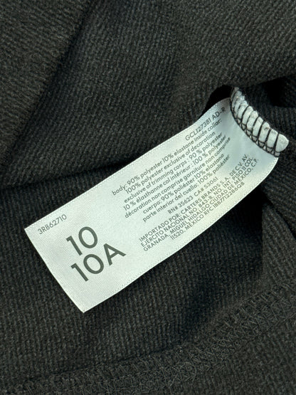 Carter's Black Quarter-Zip Sherpa Collar Size 10
