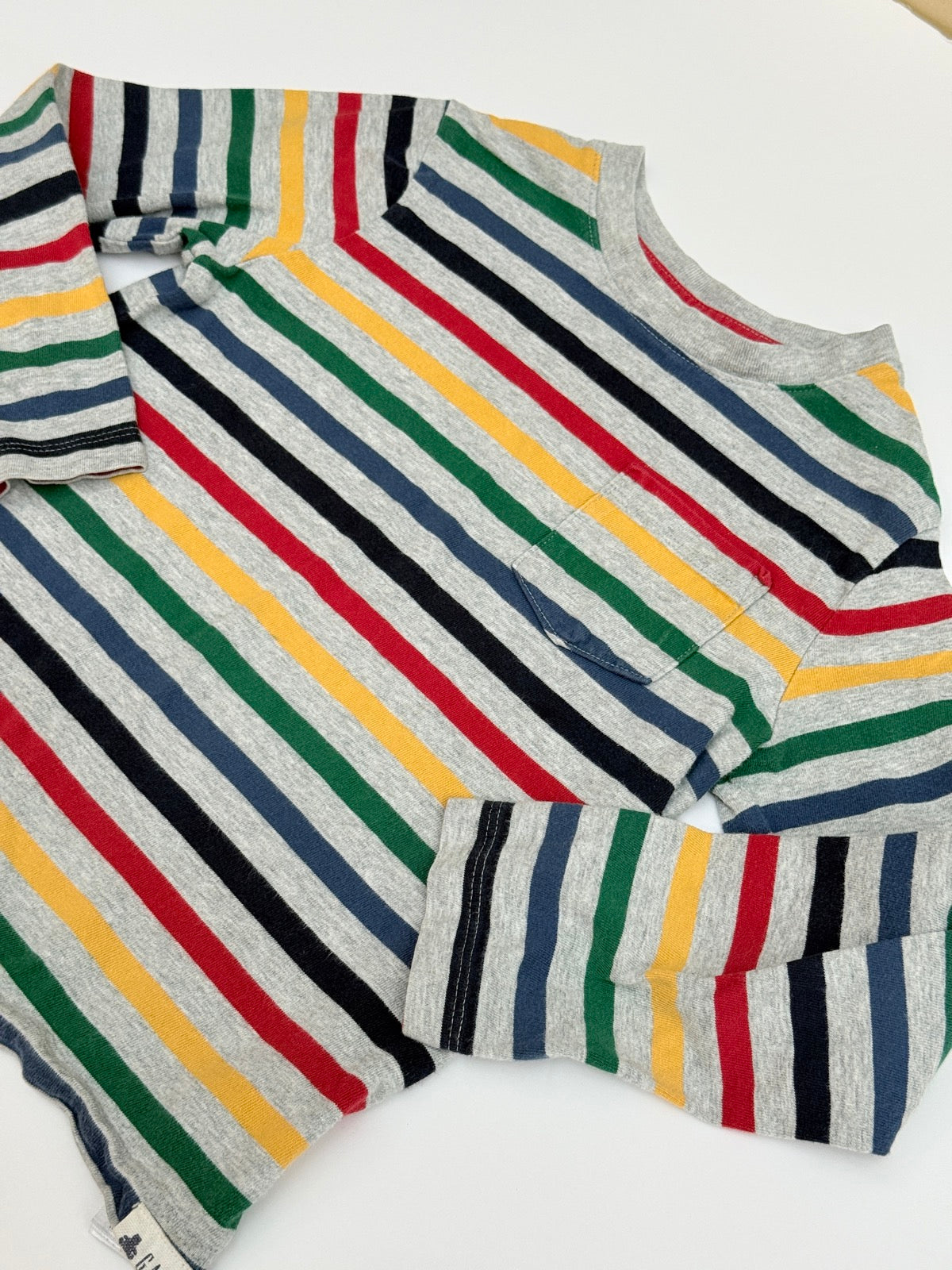 Gap Multicolor Stripe Long Sleeve Tee 5Y