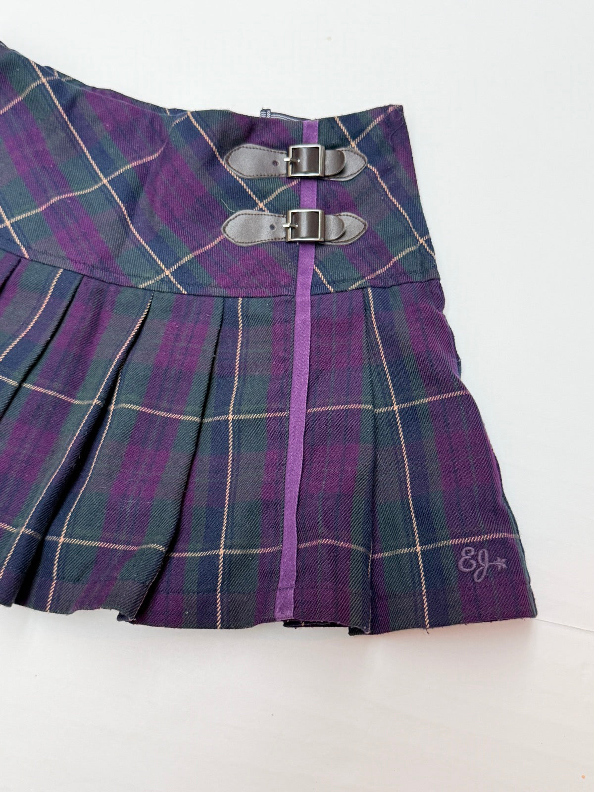 E-Junior for Girls Plaid Pleated Skirt Size 10