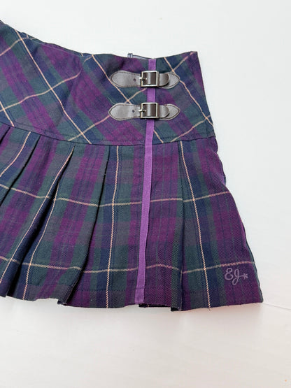 E-Junior for Girls Plaid Pleated Skirt Size 10