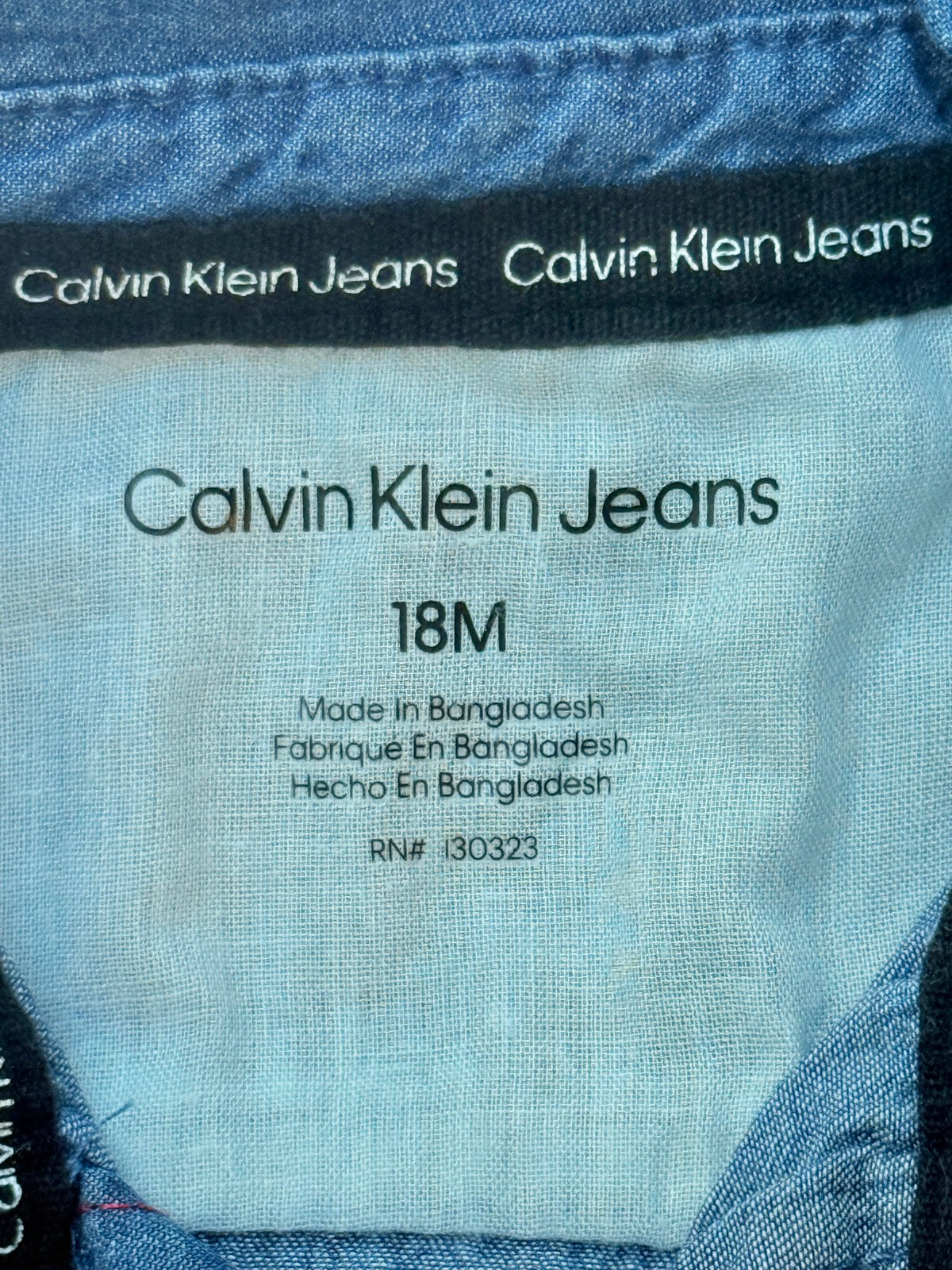 Calvin Klein Jeans Denim Button-Up Shirt 18M
