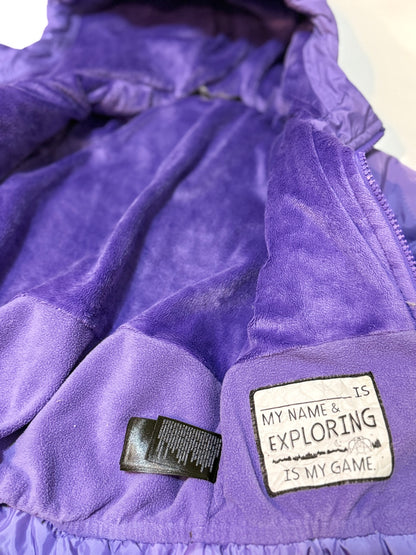 The North Face Purple Down Soft Lined Hooded Jacket 3T
