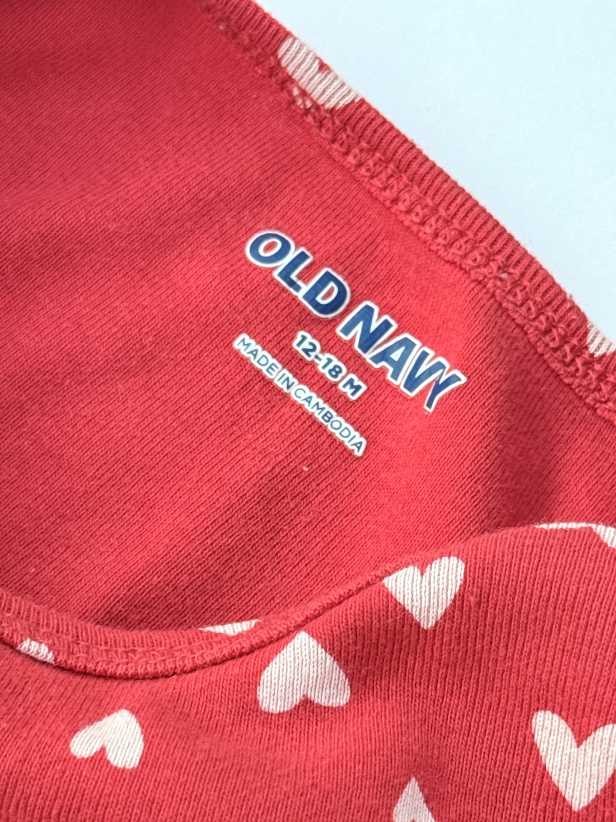 Old Navy Heart Print Bodysuit 12-18M