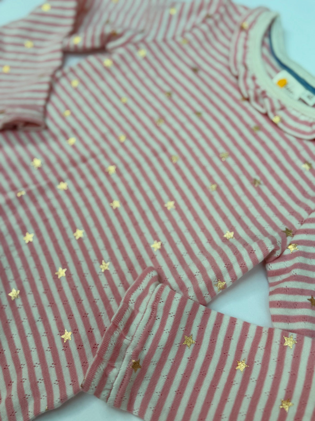 Boden Pink Stripe Star Long Sleeve Top 4-5Y