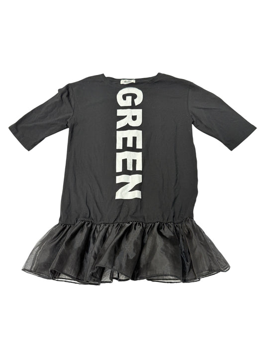 G.cow Green Print Tulle Hem Dress 10-12