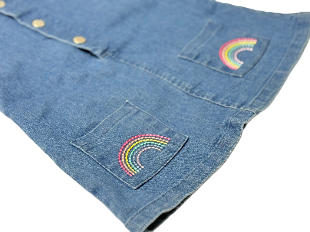 Rainbow Denim Dress 24m
