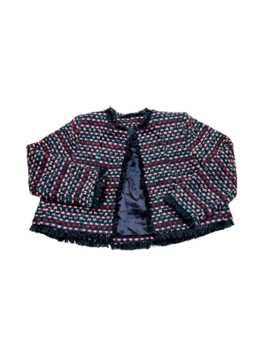 Oscar de la Renta Tweed / Silk Floral Dress Set 6Y