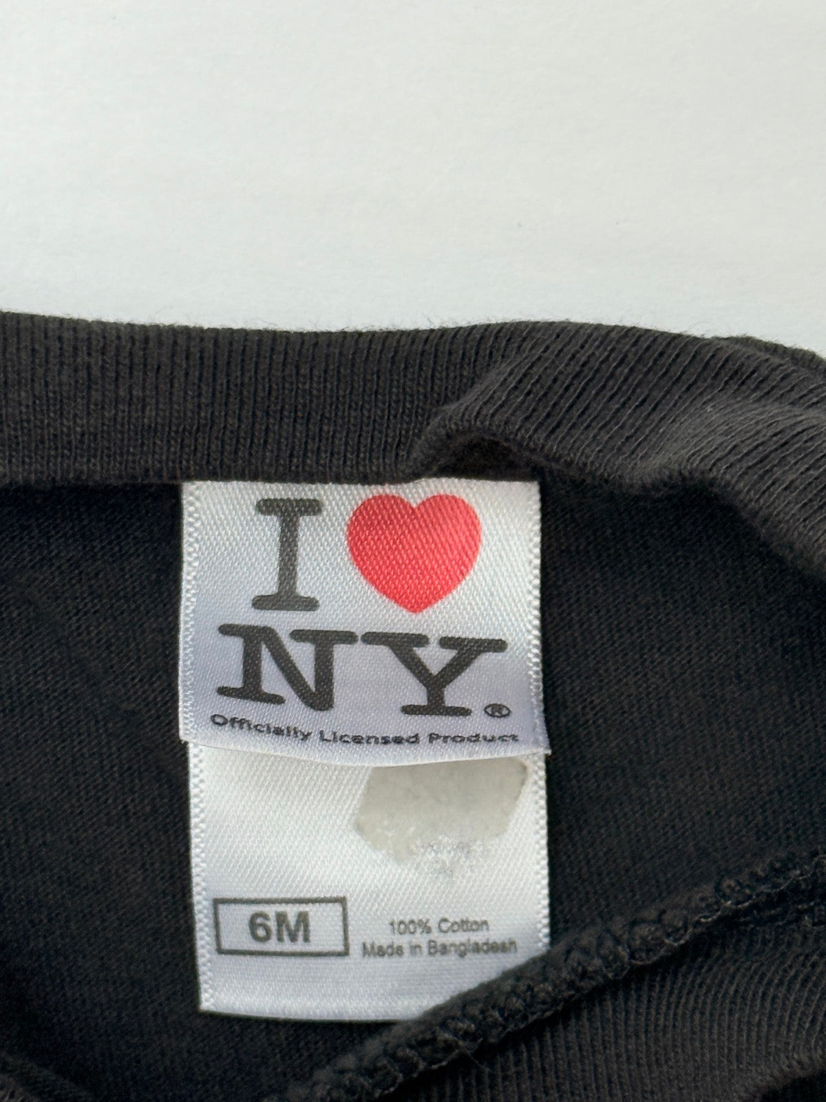 I Love NY Black Graphic T-Shirt 6M