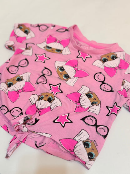 LOL Surprise Pink Tie-Front T-Shirt 4-5