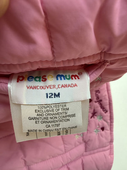 Please Mum Snow Fairy Pink Vest 12M