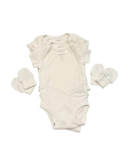 Carter's Bodysuit & Mittens Set 4pc set 3M