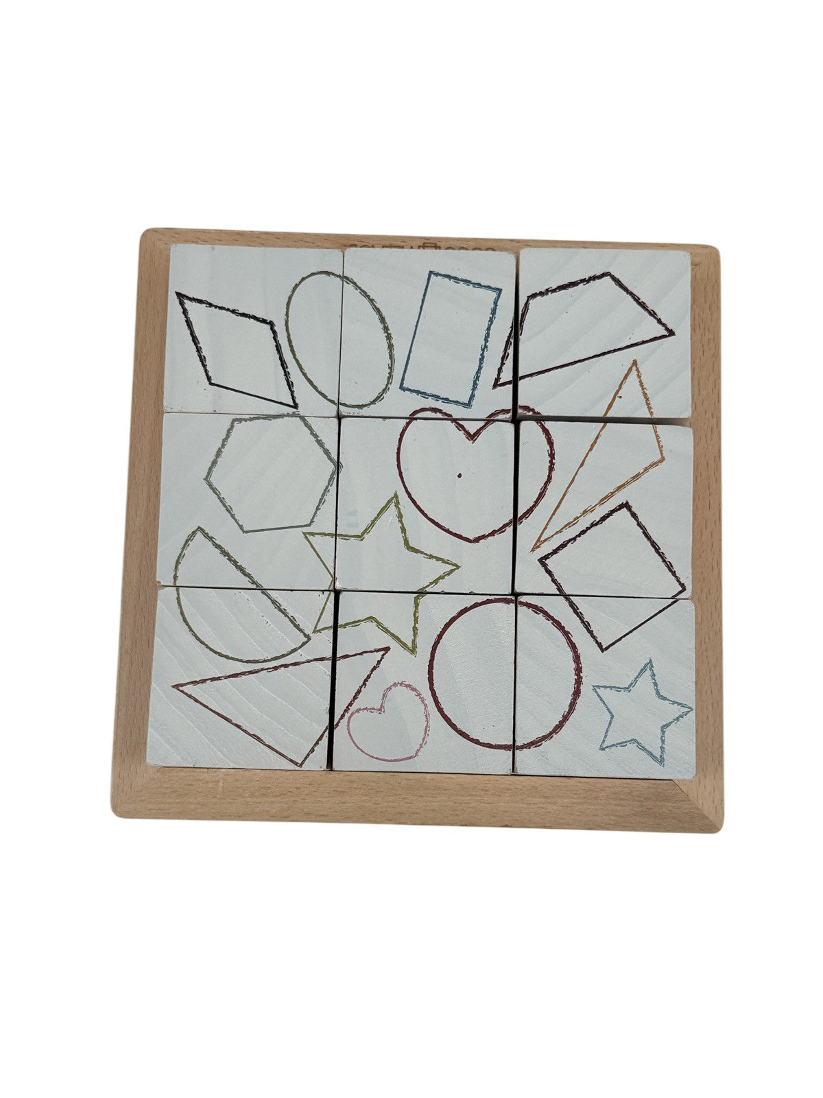 Wooden Shape Learning Cube Block Puzzle Toy