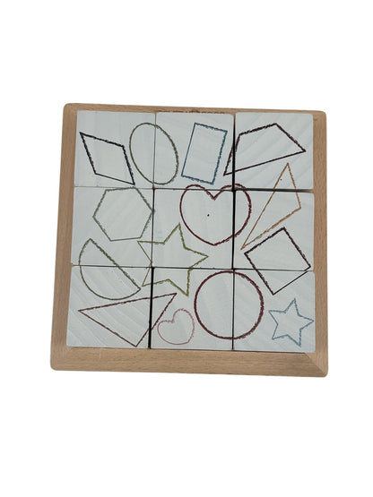 Wooden Shape Learning Cube Block Puzzle Toy