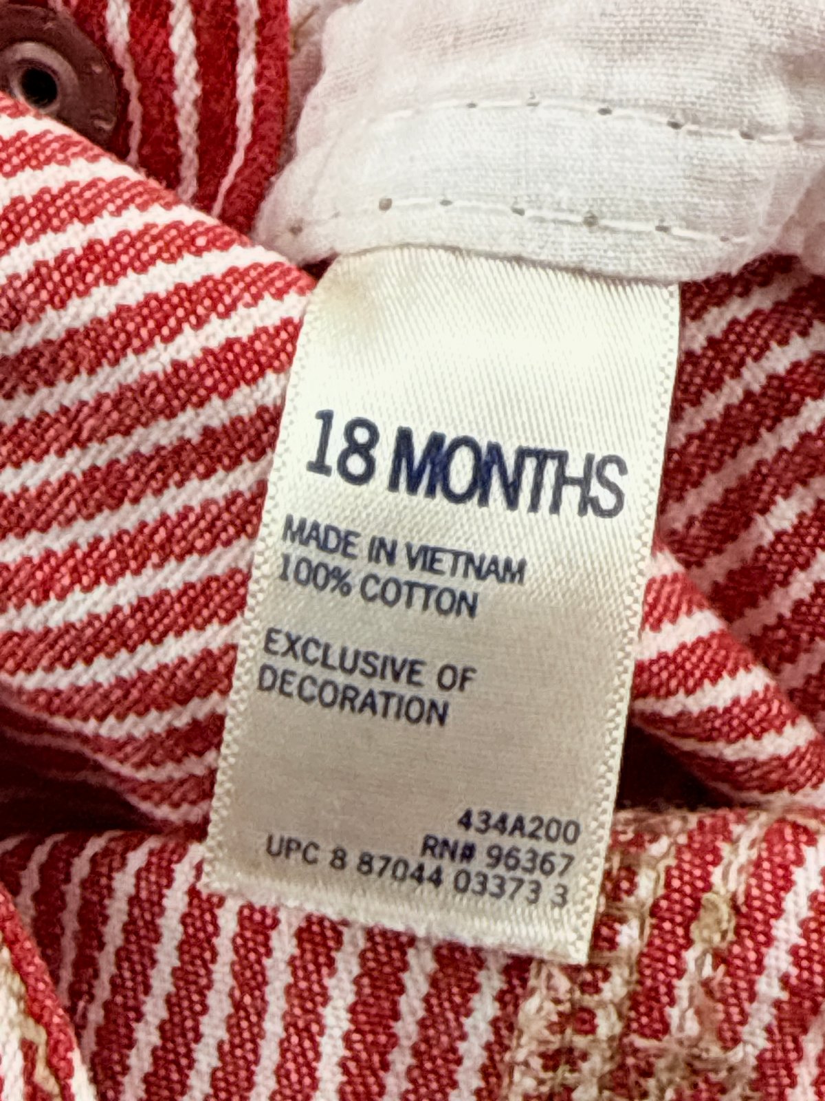 OshKosh Red Striped Jumper Dress 18M