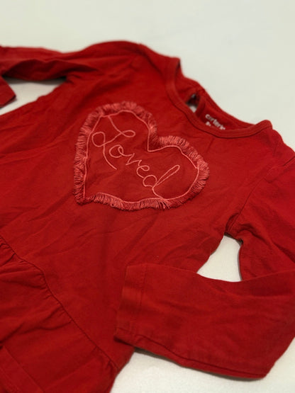 Carter's Red Loved Heart Top 3T