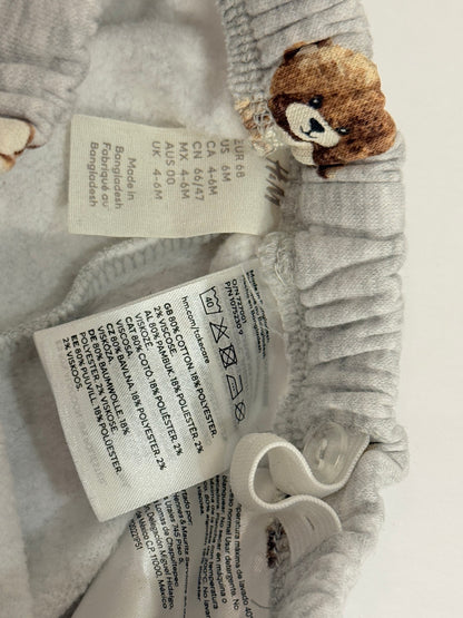H&M Teddy Bear Print Joggers 6M