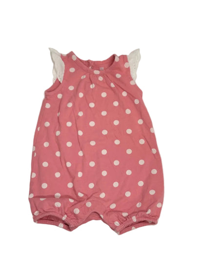 Baby Gap Pink Polka Dot Romper 3-6M
