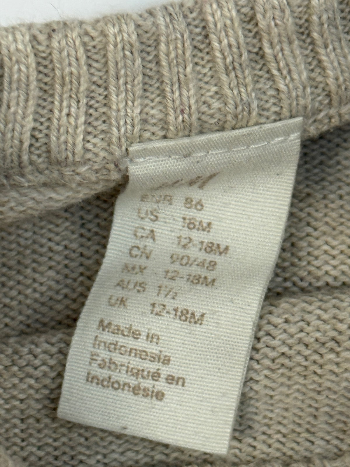 H&M Striped Knit Sweater Size 18M