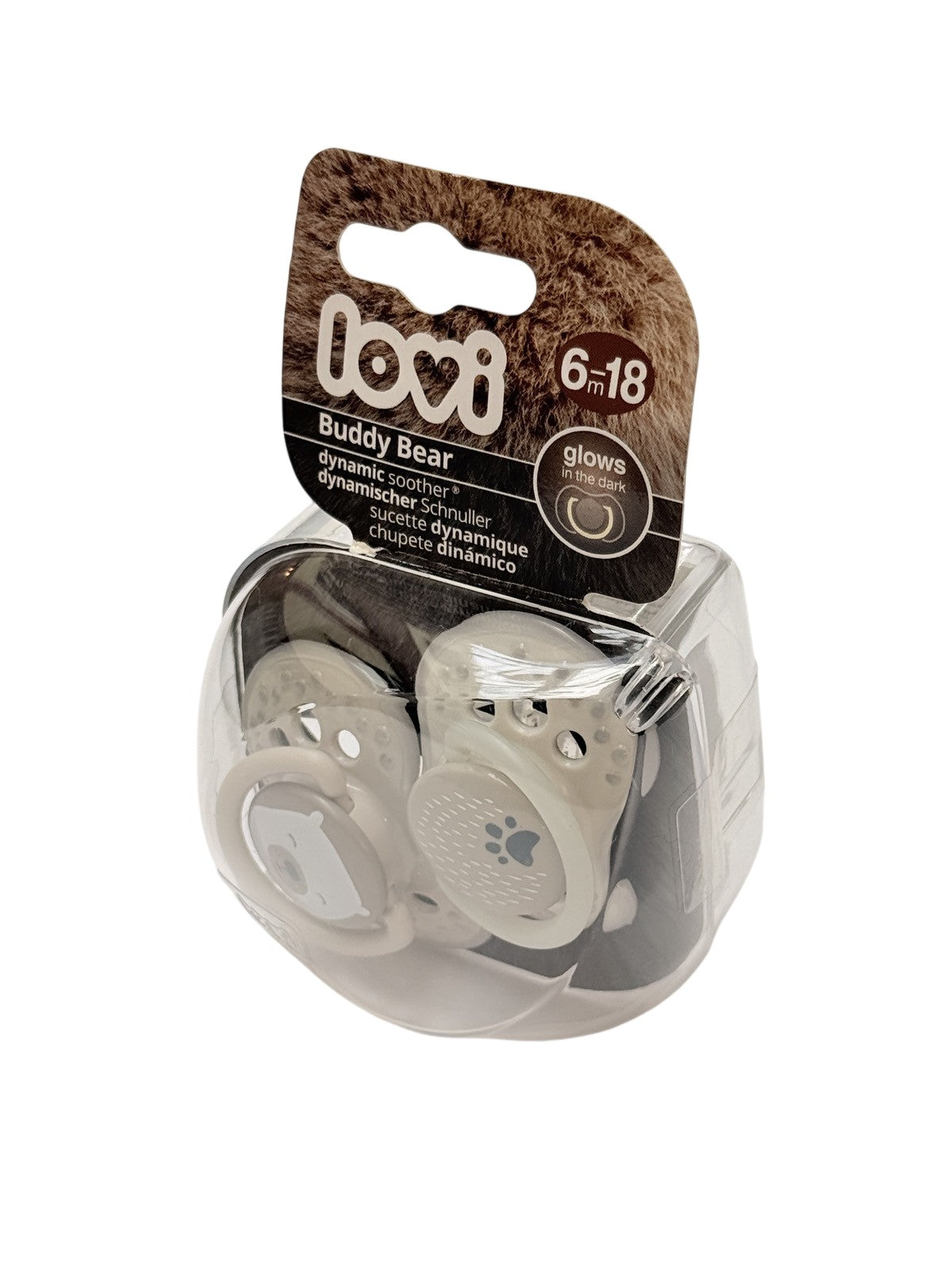 NWT - Lovi Buddy Bear Dynamic Soother 2-Pack 6-18M