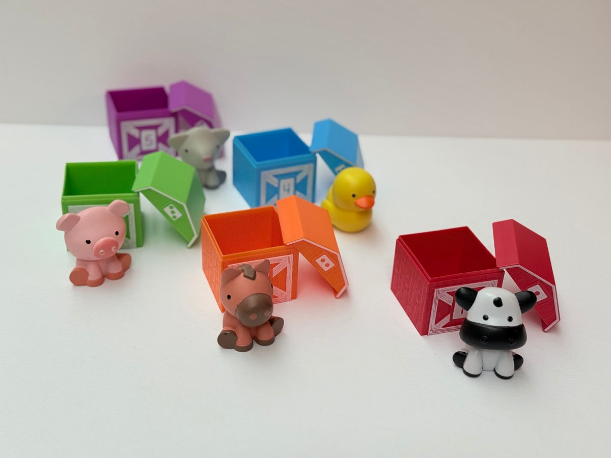 Farm Animal Counting Barns Toy Set 1-5