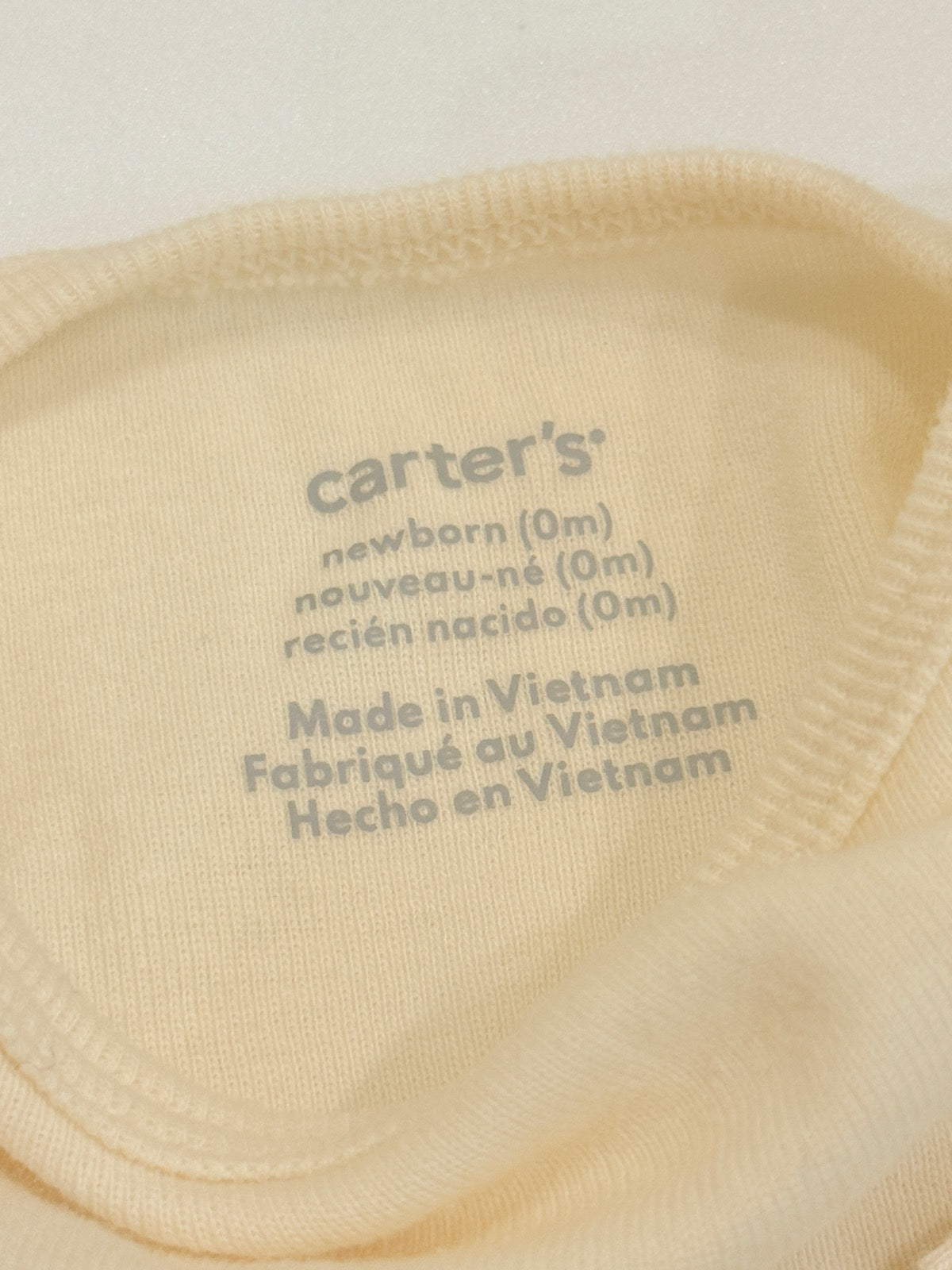 Carter's Cream Long Sleeve Bodysuit Newborn