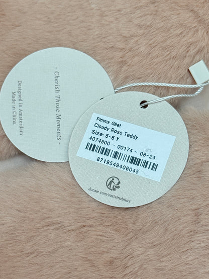 Donsje Pimmy Gilet Cloudy Rose Teddy 5-6Y