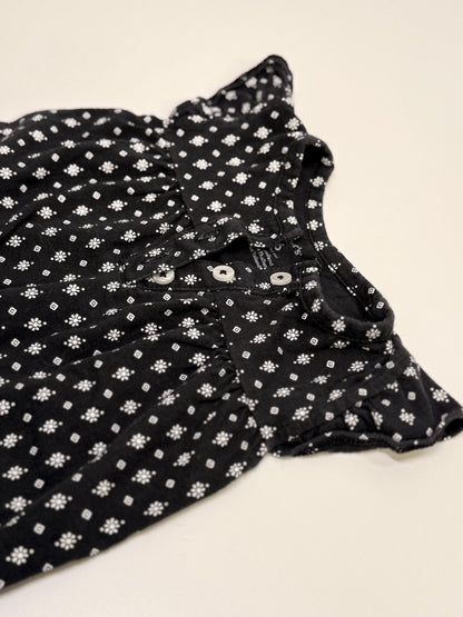 Carter's Black Floral Romper 6m