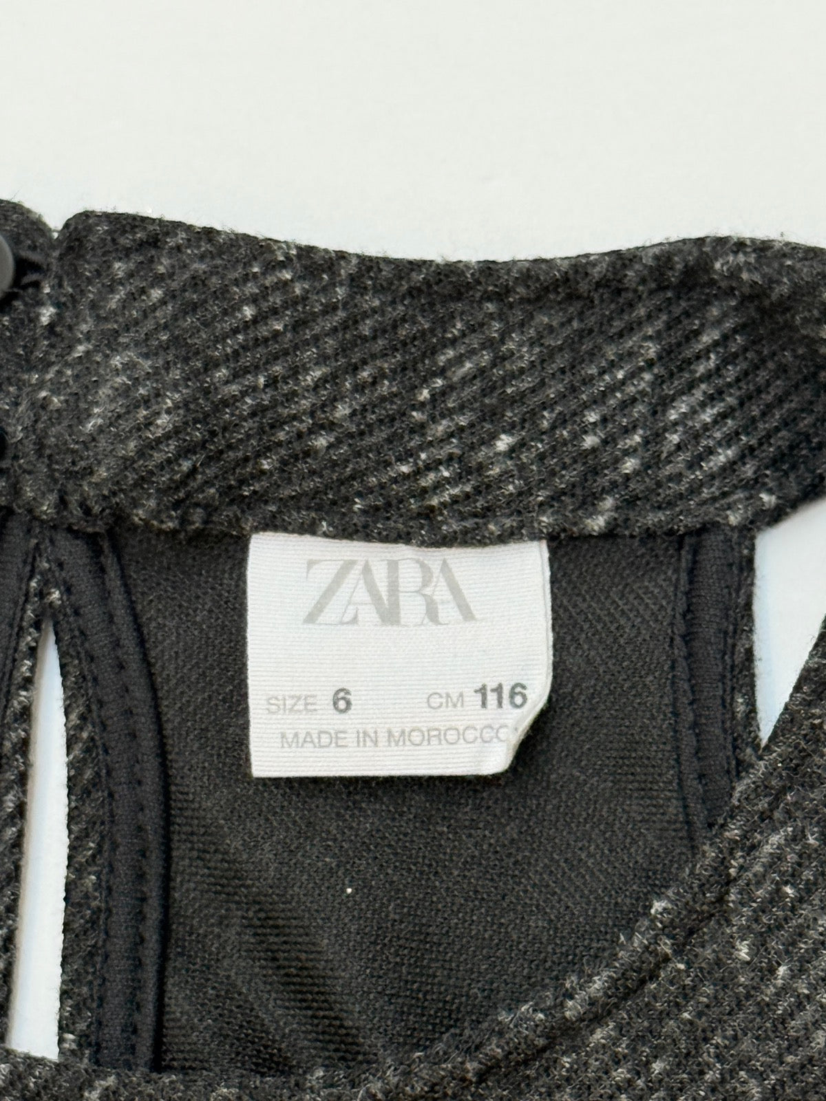 Zara Girls Tweed Ruffle Dress Size 6Y