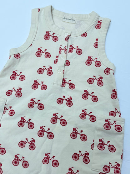 Fin & Vince Bicycle Print Romper 12-18M