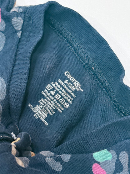 George Leopard Print Footed Sleeper 6-12M