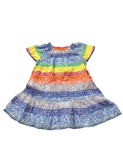 Mini Boden Rainbow Floral Dress Size 4-5Y