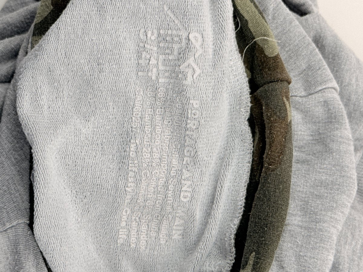Portage and Main Gray Camo Hood Hoodie