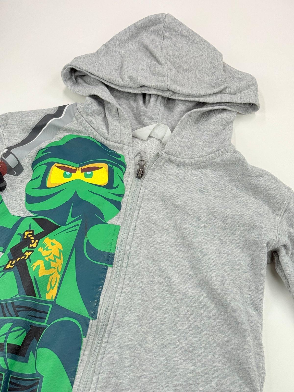 H&M Lego Ninjago Gray Zip Hoodie Size 6-8Y