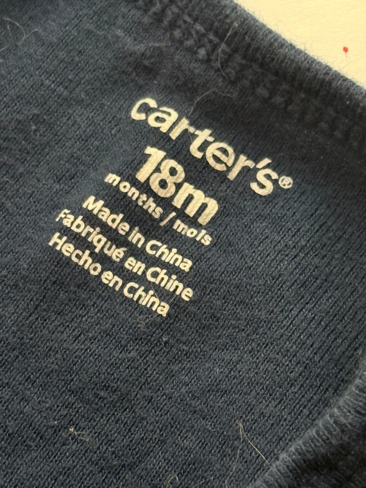 Carter's Navy Strawberry Romper 18m