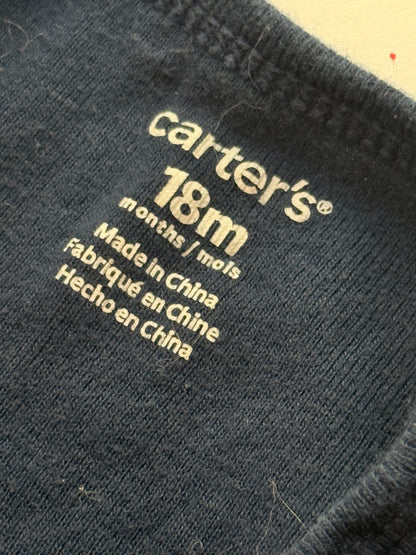 Carter's Navy Strawberry Romper 18m