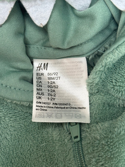 H&M Dinosaur Hooded Sleeper 18M/2T