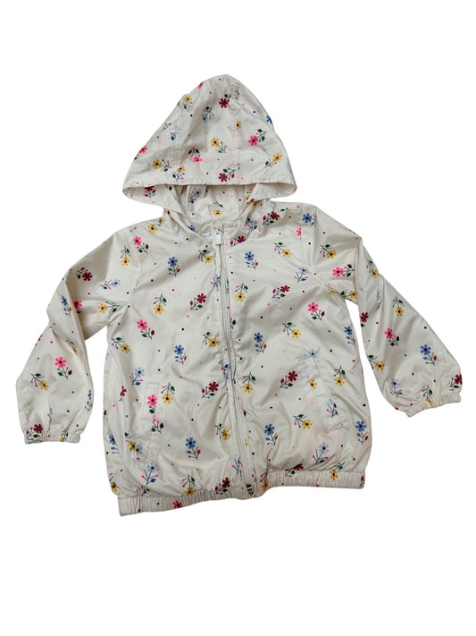 Baby Gap Floral Hooded Shell Jacket 4T