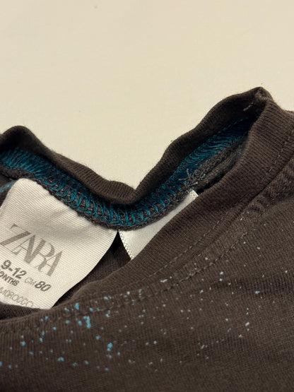 Zara Graffiti Print Long Sleeve Top 9-12m