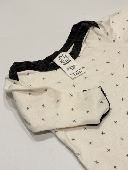 Nusnus Cross Print Sleep Gown 3-6M