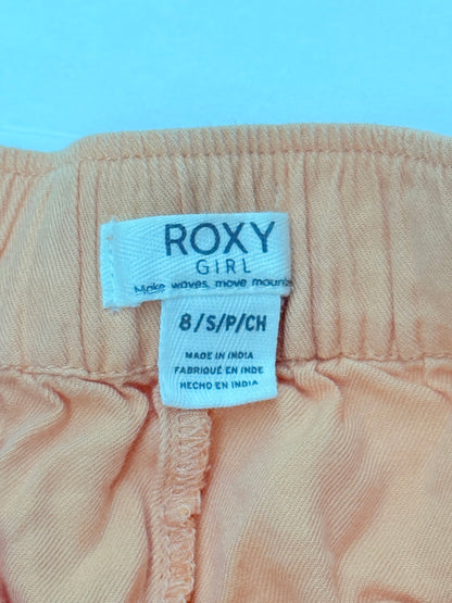 Roxy Girl Peach Elastic Waist Shorts Size 8