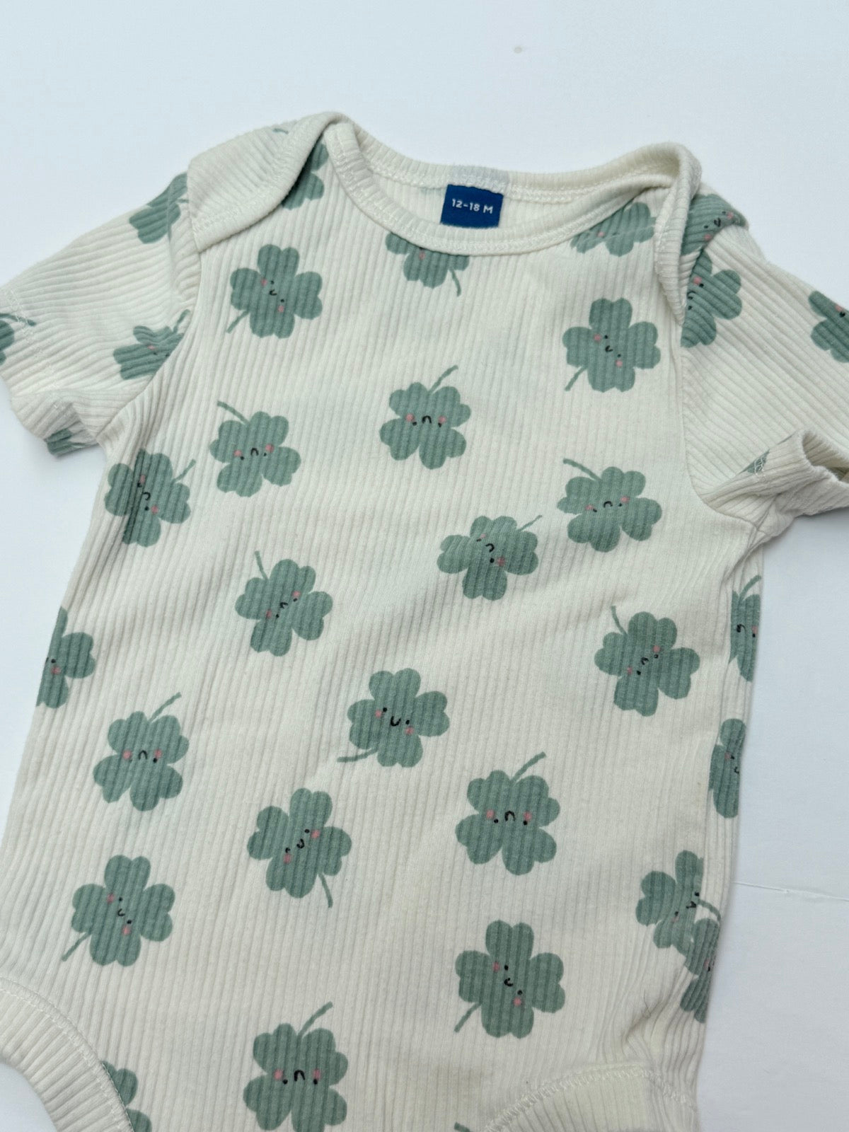 Old Navy Clover Print Bodysuit 12-18M